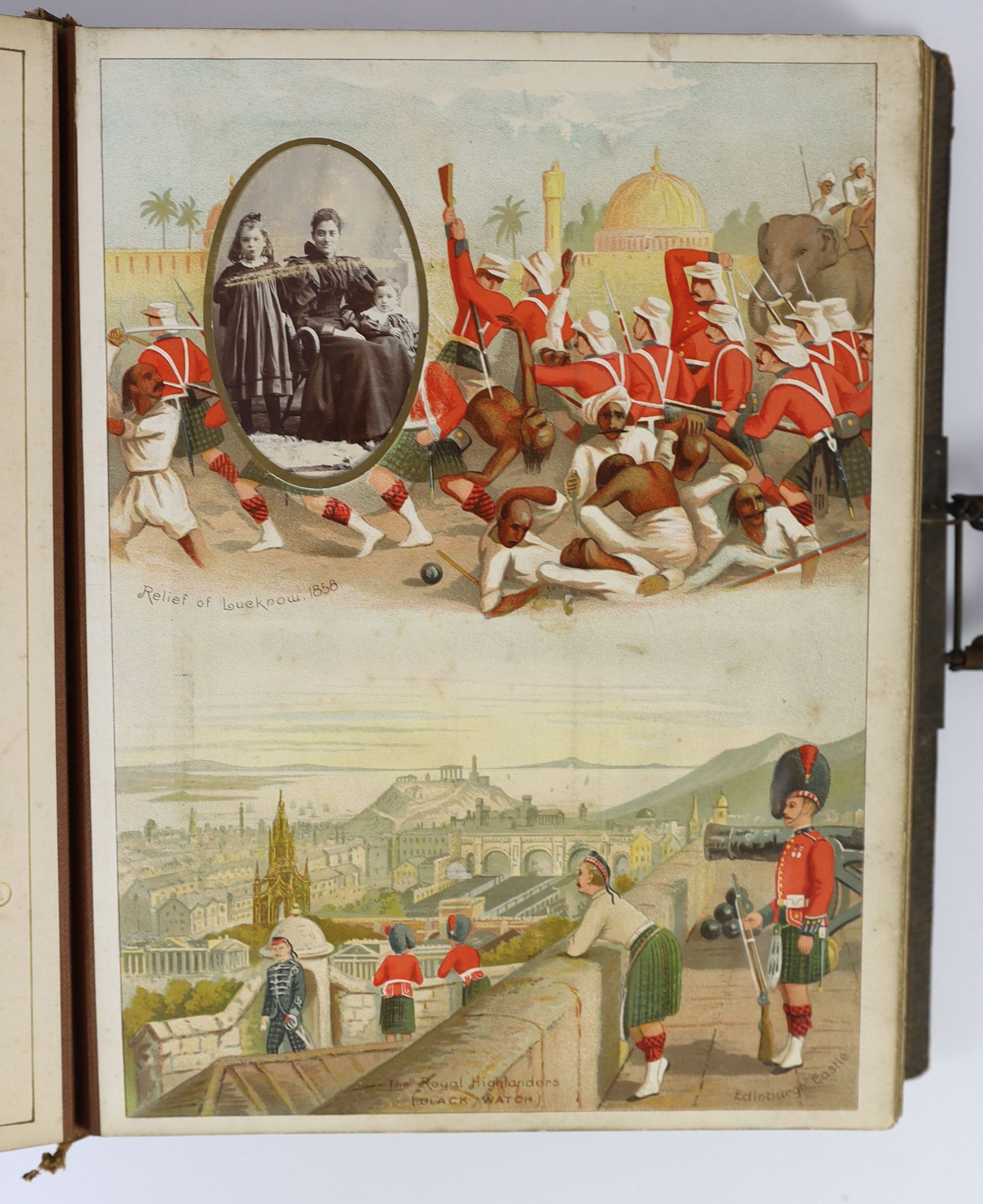 The British Army Album, containing 40 black and white cabinet photographs, lacking musical mechanisms at end; a late 19th century German ‘’Speaking Picture Book’’, with ‘’characteristic voices”, mechanism partly defectiv